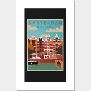 Amsterdam, Holland, Travel Poster Posters and Art